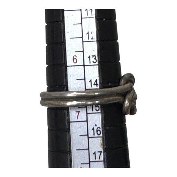 Sterling Silver Infinity Knot Ring Size 6.75 Double Friendship Love Vintage - Picture 6 of 10